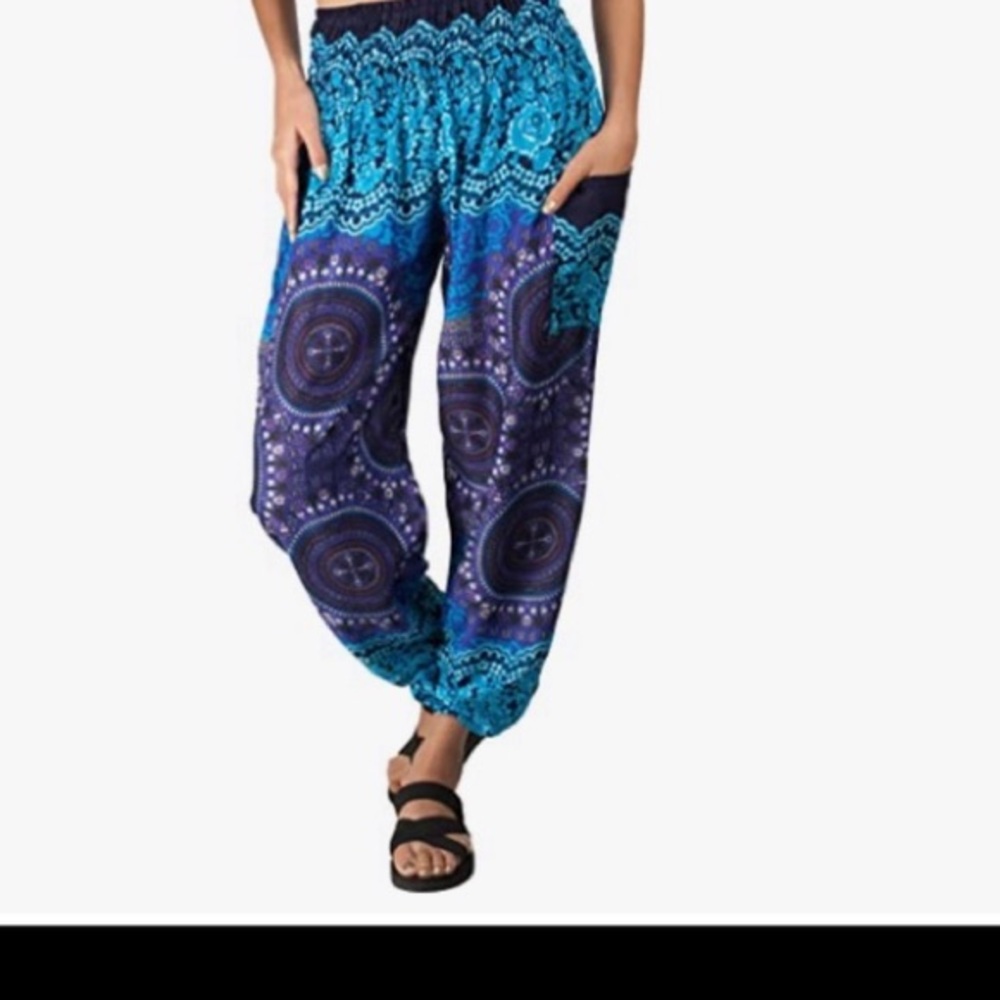 Boho harem pants with side pockets size s/m